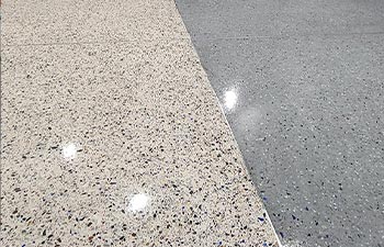 Loft main floor — Metro Vancouver terrazzo-style concrete